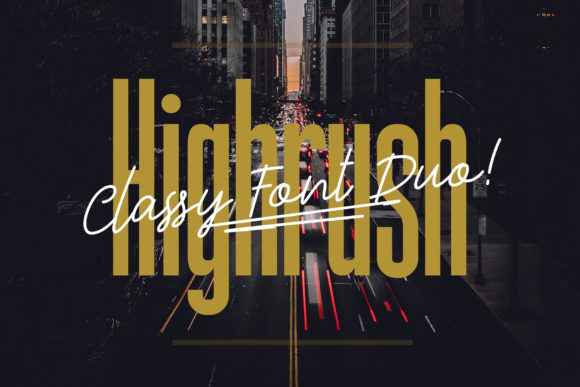 Highrush Duo: A Display Font for Brand Identity