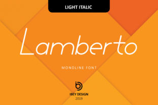 Lamberto Light Italic: A Modern Display Font for Web