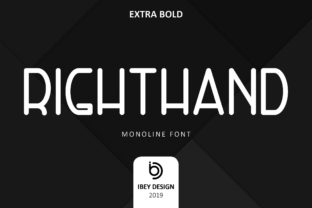 Right Hand Extra Bold Typeface for Web