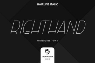 Right Hand Hairline Italic Font for Branding
