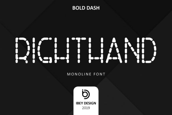 RightHand Bold Dash: A Modern Monoline Typeface for Branding